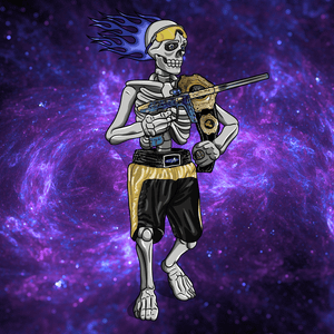 Adrenaline Skully NFT - Thanos in Champion with Sunglasses and Ring - Adrenaline