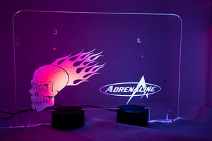 Lighted Adrenaline Display Stand - Clear with Dual Multi-Color LED Arrays - Adrenaline