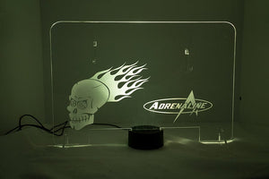 Lighted Adrenaline Display Stand - Clear with Single Multi-Color LED Array - Adrenaline